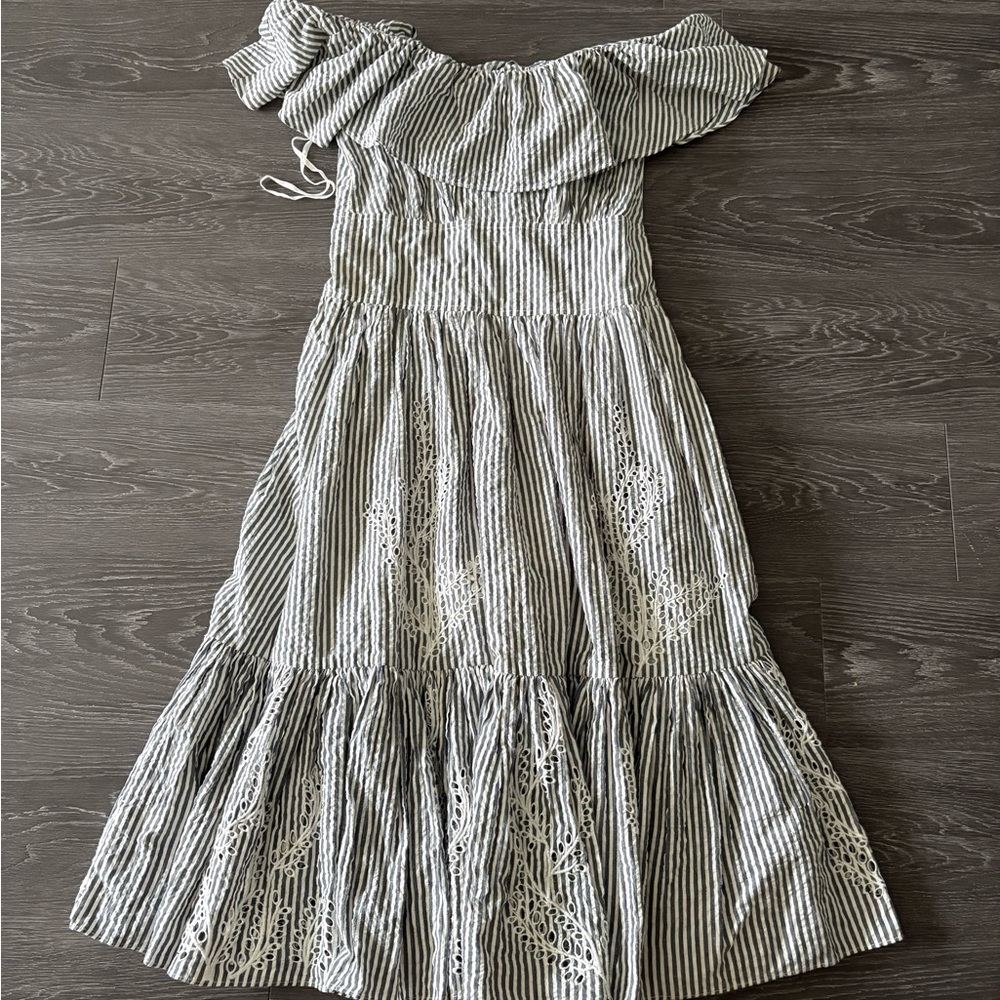 Tory Burch Smocked Eyelet Dress Size 4